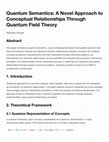 Research paper thumbnail of Quantum Semantics: A Novel Approach to Conceptual Relationships Through Quantum Field Theory