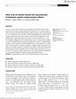 Research paper thumbnail of Effect of pH on nutrient removal and crop production of hydroponic systems treating brewery effluent