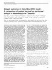 Research paper thumbnail of Dialysis outcomes in Colombia (DOC) study: A comparison of patient survival on peritoneal dialysis vs hemodialysis in Colombia