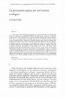 Research paper thumbnail of La percezione aptica per un’estetica ecologica