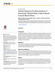 Research paper thumbnail of Iohexol Clearance for Determination of Glomerular Filtration Rate in Rats Induced to Acute Renal Failure