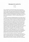 Research paper thumbnail of Philosophical War and Hot War