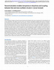 Research paper thumbnail of Neuromodulation enables temperature robustness and coupling between fast and slow oscillator circuits in Cancer borealis