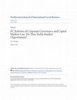 Research paper thumbnail of EC Reforms of Corporate Governance and Capital Markets Law: Do They Tackle Insiders