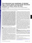 Research paper thumbnail of Three-dimensional axon morphologies of individual layer 5 neurons indicate cell type-specific intracortical pathways for whisker motion and touch