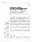 Research paper thumbnail of Temperature Modifies Consumer-Resource Interaction Strength Through Its Effects on Biological Rates and Body Mass