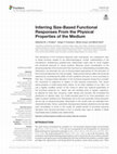 Research paper thumbnail of Inferring Size-Based Functional Responses From the Physical Properties of the Medium