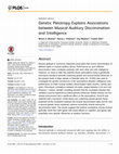 Research paper thumbnail of Genetic Pleiotropy Explains Associations between Musical Auditory Discrimination and Intelligence