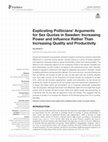 Research paper thumbnail of Explicating Politicians' Arguments for Sex Quotas in Sweden: Increasing Power and Influence Rather Than Increasing Quality and Productivity