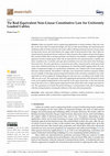 Research paper thumbnail of Tie Rod-Equivalent Non-Linear Constitutive Law for Uniformly Loaded Cables