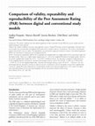 Research paper thumbnail of Comparison of validity, repeatability and reproducibility of the Peer Assessment Rating (PAR) between digital and conventional study models