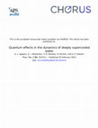 Research paper thumbnail of Quantum effects in the dynamics of deeply supercooled water