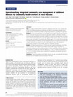 Research paper thumbnail of Operationalising integrated community case management of childhood illnesses by community health workers in rural Haryana