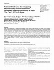 Research paper thumbnail of Patients' Preference for Integrating Homoeopathy Services within the Secondary Health Care Settings in India: The Part 3 (PPIH-3) Study