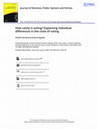 Research paper thumbnail of How costly is voting? Explaining individual differences in the costs of voting