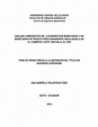 Research paper thumbnail of Análisis comparativo de los beneficios monetarios y no monetarios de productores bananeros vinculados o no al comercio justo. Machala, El Oro