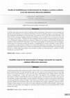 Research paper thumbnail of Estudio de factibilidad para la determinación de nitrógeno y proteína mediante el uso del calorímetro diferencial adiabático