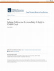 Research paper thumbnail of Judging, Politics, and Accountability: A Reply to Charles Geyh