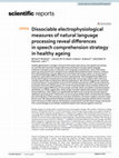 Research paper thumbnail of Dissociable electrophysiological measures of natural language processing reveal differences in speech comprehension strategy in healthy ageing