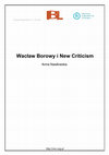 Research paper thumbnail of Wacław Borowy i New Criticism