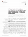 Research paper thumbnail of Effects of a Mindfulness-Based Intervention on Self-Compassion and Psychological Health Among Young Adults With a History of Childhood Maltreatment