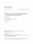 Research paper thumbnail of A Monte Carlo Study of rainfall sampling effect on a distributed catchment model