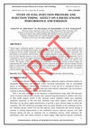 Research paper thumbnail of Study of Fuel Injection Pressure and Injection Timing Effect on a Diesel Engine Performance and Emission