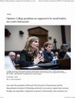 Research paper thumbnail of College presidents are supposed to be leaders not evasive bureaucrats