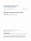 Research paper thumbnail of Government Accountability in the Twenty-First Century