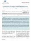 Research paper thumbnail of Manifestations and Strategies to Deal with Politics Science Adulteration in Community Engagement Healthcare Research