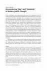 Research paper thumbnail of Nahme - Reconsidering Law and Halakha in Modern Jewish Thought