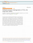 Research paper thumbnail of Ambient-pressure hydrogenation of CO2 into long-chain olefins