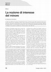 Research paper thumbnail of La nozione di interesse del minore