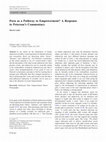 Research paper thumbnail of Porn as a Pathway to Empowerment? A Response to Peterson’s Commentary