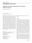 Research paper thumbnail of Adolescent Girls’ Sexual Empowerment: Two Feminists Explore the Concept