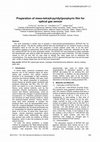 Research paper thumbnail of P1.3.7 Preparation of meso-tetra(4-pyridyl)porphyrin film for optical gas sensor