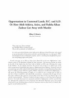 Research paper thumbnail of Opportunism in contested lands, B.C. and A.D.  Or how Abdi-Ashirta, Aziru, and Padsha Khan Zadran got away with murder.  