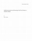 Research paper thumbnail of Situation Analysis of Healthcare Provision and Financing in the City of Harare