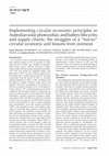 Research paper thumbnail of Implementing circular economic principles in Australian solar photovoltaic and battery lifecycles and supply chains: the struggles of a “not-so” circular economy and lessons from overseas