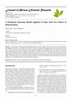 Research paper thumbnail of A Nonlinear Dynamic Model Applied to Data with Two Times of Measurement