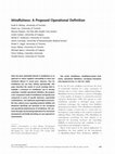 Research paper thumbnail of Mindfulness: A proposed operational definition