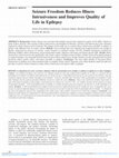 Research paper thumbnail of Seizure Freedom Reduces Illness Intrusiveness and Improves Quality of Life in Epilepsy