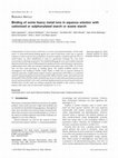 Research paper thumbnail of Binding of some heavy metal ions in aqueous solution with cationized or sulphonylated starch or waste starch