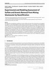 Research paper thumbnail of Experimental and Modeling Assessment of Sulfate and Arsenic Removal from Mining Wastewater by Nanofiltration