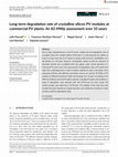 Research paper thumbnail of Long‐term degradation rate of crystalline silicon PV modules at commercial PV plants: An 82‐MWp assessment over 10 years