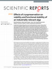 Research paper thumbnail of Effects of cryopreservation on viability and functional stability of an industrially relevant alga