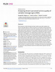 Research paper thumbnail of Analyzing drivers’ perceived service quality of variable message signs (VMS)