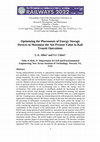 Research paper thumbnail of Optimizing the Placements of Energy Storage Devices to Maximize the Net Present Value in Rail Transit Operations