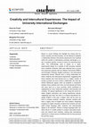 Research paper thumbnail of Creativity and Intercultural Experiences: The Impact of University International Exchanges