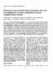 Research paper thumbnail of Pulmonary artery growth during treatment with oral prostaglandin E2 in ductus dependent cyanotic congenital heart disease